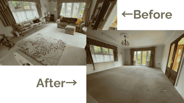 before and after a house clearance